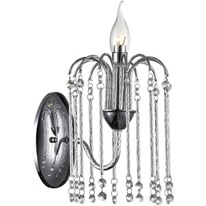 Impex Lighting Bette 1 Light Chrome Candle Wall Lamp Impex Lighting Bette 1 Light Chrome Candle Wall Lamp
