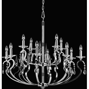 Impex Lighting Rhinestone Gun Metal Pendant 18 Arm Chandelier Impex Lighting Rhinestone Gun Metal Pendant 18 Arm Chandelier