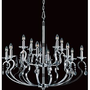 Impex Lighting Rhinestone Crystal Chrome 12 Arm Chandelier Impex Lighting Rhinestone Crystal Chrome 12 Arm Chandelier