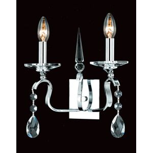 Impex Lighting Rhinestone Chrome Candle Wall Lamp Impex Lighting Rhinestone Chrome Candle Wall Lamp