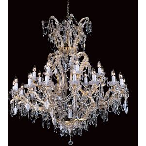 Impex Lighting Impex Morina Lead Crystal Gold 25 Arm Chandelier - Chandelier Impex Lighting Impex Morina Lead Crystal Gold 25 Arm Chandelier - Chandelier