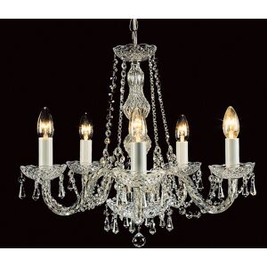 Impex Lighting Modra Crystal Strass 5 Arm Chandelier Impex Lighting Modra Crystal Strass 5 Arm Chandelier