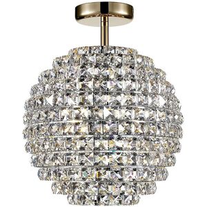 Netlighting Nord 4 Light Semi Flush Crystal Gold Ceiling Light - Ceiling Light Netlighting Nord 4 Light Semi Flush Crystal Gold Ceiling Light - Ceiling Light