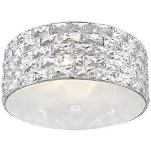 Impex Lighting Aruba 5 Light LED Flush Ceiling Light Chrome Crystal Ceiling Light Impex Lighting Aruba 5 Light LED Flush Ceiling Light Chrome Crystal Ceiling Light