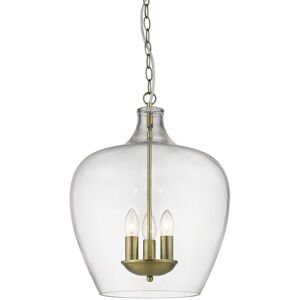 Impex Lighting Nell 3 Light Antique Brass Dome Pendant Ceiling Light Impex Lighting Nell 3 Light Antique Brass Dome Pendant Ceiling Light