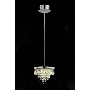 Impex Lighting Essonne 1 Light LED Chrome Pendant Ceiling Light Impex Lighting Essonne 1 Light LED Chrome Pendant Ceiling Light