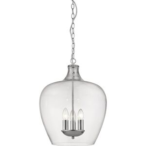 Impex Lighting Nell 3 Light Chrome Dome Pendant Ceiling Light Impex Lighting Nell 3 Light Chrome Dome Pendant Ceiling Light