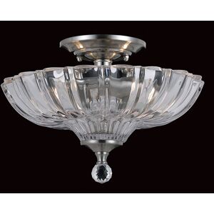 Impex Lighting Dallas Satin Nickel Bowl Semi Flush Ceiling Light Impex Lighting Dallas Satin Nickel Bowl Semi Flush Ceiling Light