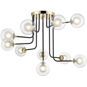 Impex Lighting Remy 10 Light Ceiling Light Gold Black Impex Lighting Remy 10 Light Ceiling Light Gold Black
