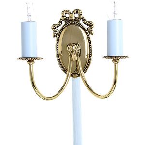 Impex Lighting Eden Polished Brass Candle Wall Lamp Impex Lighting Eden Polished Brass Candle Wall Lamp