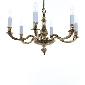 Impex Lighting Sandringham Polished Brass 6 Arm Chandelier Impex Lighting Sandringham Polished Brass 6 Arm Chandelier