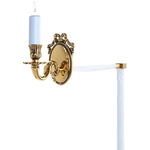 Impex Lighting Sandringham Polished Brass Candle Wall Lamp Impex Lighting Sandringham Polished Brass Candle Wall Lamp