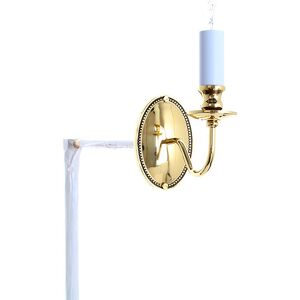 Impex Lighting Georgian Polished Brass Candle Wall Lamp Impex Lighting Georgian Polished Brass Candle Wall Lamp
