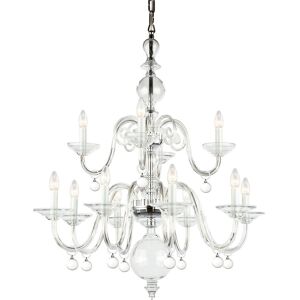 Impex Lighting Padova Clear Glass Chrome 12 Arm Chandelier Impex Lighting Padova Clear Glass Chrome 12 Arm Chandelier