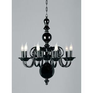 Impex Lighting Salas Glass Black 8 Arm Chandelier Impex Lighting Salas Glass Black 8 Arm Chandelier