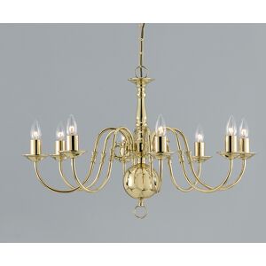 Impex Lighting Flemish Polished Brass 8 Arm Chandelier Impex Lighting Flemish Polished Brass 8 Arm Chandelier