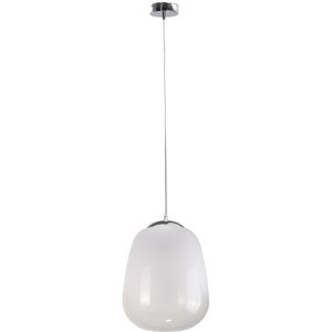 Keter Lighting Smoky Dome Pendant Ceiling Light White, Silver, 26cm, 1x E27 Keter Lighting Smoky Dome Pendant Ceiling Light White, Silver, 26cm, 1x E27