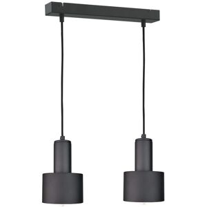 Keter Lighting Luce Bar Pendant Ceiling Light Black, 50cm, 2x E27 Keter Lighting Luce Bar Pendant Ceiling Light Black, 50cm, 2x E27