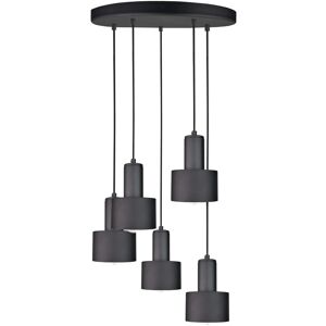 Keter Lighting Luce Cluster Pendant Ceiling Light Black, 45cm, 5x E27 Keter Lighting Luce Cluster Pendant Ceiling Light Black, 45cm, 5x E27