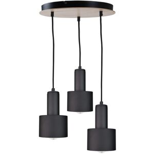 Keter Lighting Luce Cluster Pendant Ceiling Light Black, Wood, 30cm, 3x E27 Keter Lighting Luce Cluster Pendant Ceiling Light Black, Wood, 30cm, 3x E27