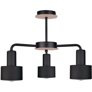 Keter Lighting Luce Multi Arm Semi Flush Ceiling Light Black, Wood, 44cm, 3x E27 Keter Lighting Luce Multi Arm Semi Flush Ceiling Light Black, Wood, 44cm, 3x E27