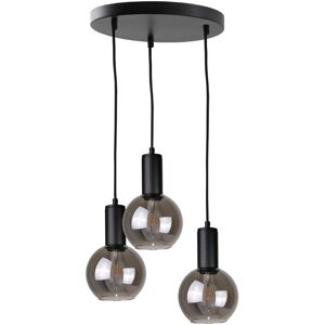 Keter Lighting Supra Cluster Pendant Ceiling Light Black, 30cm, 3x E27 Keter Lighting Supra Cluster Pendant Ceiling Light Black, 30cm, 3x E27