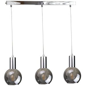 Keter Lighting Supra Bar Pendant Ceiling Light Silver, 60cm, 3x E27 Keter Lighting Supra Bar Pendant Ceiling Light Silver, 60cm, 3x E27