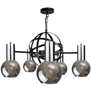 Keter Lighting Planet Pendant Ceiling Light Black, Silver, 60cm, 5x E27 Keter Lighting Planet Pendant Ceiling Light Black, Silver, 60cm, 5x E27