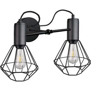 Keter Lighting Lars Wall Lamp Black, 25cm, 2x E27 Keter Lighting Lars Wall Lamp Black, 25cm, 2x E27