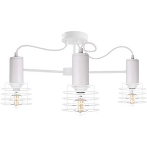 Keter Lighting Rune Multi Arm Semi Flush Ceiling Light White, 60cm, 3x E27 Keter Lighting Rune Multi Arm Semi Flush Ceiling Light White, 60cm, 3x E27