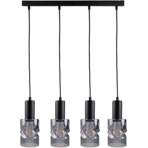 Keter Lighting Cross Bar Pendant Ceiling Light Black, 60cm, 4x E27 Keter Lighting Cross Bar Pendant Ceiling Light Black, 60cm, 4x E27