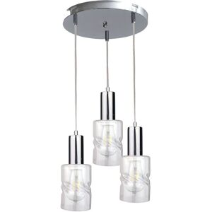 Keter Lighting Cross Cluster Pendant Ceiling Light Silver, 30cm, 3x E27 Keter Lighting Cross Cluster Pendant Ceiling Light Silver, 30cm, 3x E27