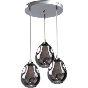 Keter Lighting Loki Cluster Pendant Ceiling Light Silver, 30cm, 3x E27 Keter Lighting Loki Cluster Pendant Ceiling Light Silver, 30cm, 3x E27