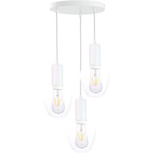 Keter Lighting Verre Cluster Pendant Ceiling Light White, 30cm, 3x E27 Keter Lighting Verre Cluster Pendant Ceiling Light White, 30cm, 3x E27