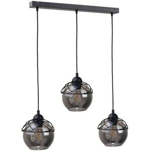 Keter Lighting Mera Bar Pendant Ceiling Light Black, 60cm, 3x E27 Keter Lighting Mera Bar Pendant Ceiling Light Black, 60cm, 3x E27