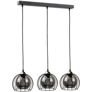 Keter Lighting Solo Bar Pendant Ceiling Light Black, 60cm, 3x E27 Keter Lighting Solo Bar Pendant Ceiling Light Black, 60cm, 3x E27