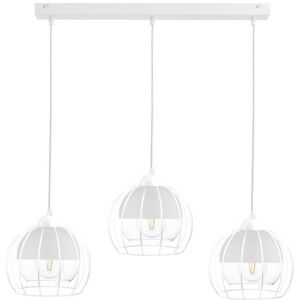 Keter Lighting Solo Bar Pendant Ceiling Light White, 60cm, 3x E27 Keter Lighting Solo Bar Pendant Ceiling Light White, 60cm, 3x E27