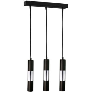 Keter Lighting Magnum Bar Pendant Ceiling Light Black, Silver, 50cm, 3x GU10 Keter Lighting Magnum Bar Pendant Ceiling Light Black, Silver, 50cm, 3x GU10