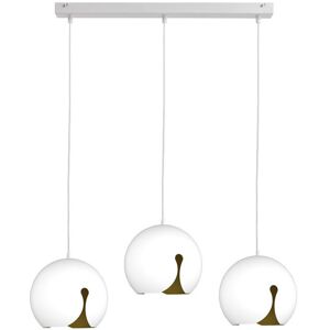 Keter Lighting Malaga Bar Pendant Ceiling Light White, 62cm, 3x E27 Keter Lighting Malaga Bar Pendant Ceiling Light White, 62cm, 3x E27