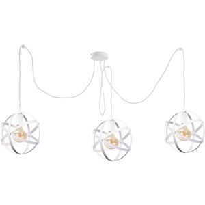 Keter Lighting Pola Cluster Pendant Ceiling Light White, 3x E27 Keter Lighting Pola Cluster Pendant Ceiling Light White, 3x E27