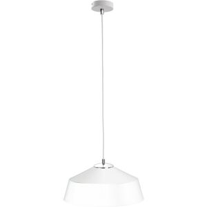 Keter Lighting Tonty Dome Pendant Ceiling Light White, Silver, 34cm, 1x E27 Keter Lighting Tonty Dome Pendant Ceiling Light White, Silver, 34cm, 1x E27