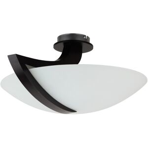 Keter Lighting Vinci Bowl Semi Flush Ceiling Light Black, 54cm, 3x E14 Keter Lighting Vinci Bowl Semi Flush Ceiling Light Black, 54cm, 3x E14