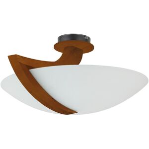 Keter Lighting Vinci Bowl Semi Flush Ceiling Light Brown, 54cm, 3x E14 Keter Lighting Vinci Bowl Semi Flush Ceiling Light Brown, 54cm, 3x E14