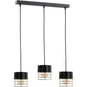 Keter Lighting Royal Bar Pendant Ceiling Light Black, 60cm, 3x E27 Keter Lighting Royal Bar Pendant Ceiling Light Black, 60cm, 3x E27