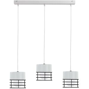 Keter Lighting Ohio Bar Pendant Ceiling Light White, Black, 60cm, 3x E27 Keter Lighting Ohio Bar Pendant Ceiling Light White, Black, 60cm, 3x E27