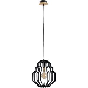 Keter Lighting Zoey Wire Frame Pendant Ceiling Light Black, Gold, 35.5cm, 1x E27 Keter Lighting Zoey Wire Frame Pendant Ceiling Light Black, Gold, 35.5cm, 1x E27