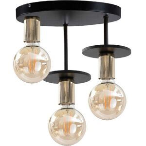 Keter Lighting Saturn Multi Arm Semi Flush Ceiling Light Black, 30cm, 3x E27 Keter Lighting Saturn Multi Arm Semi Flush Ceiling Light Black, 30cm, 3x E27