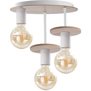 Keter Lighting Saturn Multi Arm Semi Flush Ceiling Light Natural, 30cm, 3x E27 Keter Lighting Saturn Multi Arm Semi Flush Ceiling Light Natural, 30cm, 3x E27