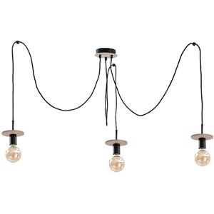 Keter Lighting Saturn Cluster Pendant Ceiling Light Natural, Black, 3x E27 Keter Lighting Saturn Cluster Pendant Ceiling Light Natural, Black, 3x E27