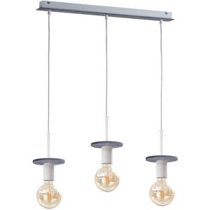 Keter Lighting Saturn Bar Pendant Ceiling Light Grey, 60cm, 3x E27 Keter Lighting Saturn Bar Pendant Ceiling Light Grey, 60cm, 3x E27
